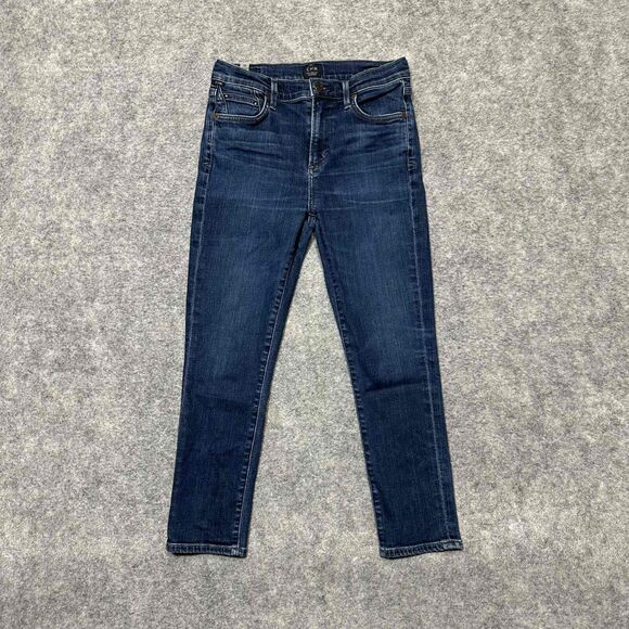 Citizens Of Humanity Denim - Citizens of Humanity Rocket Crop Petite High Rise Skinny Jeans Dark Womens 26